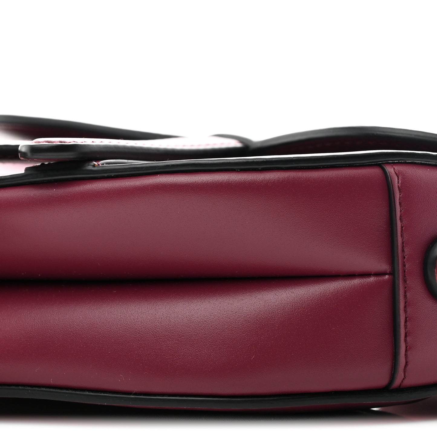 Supple Calfskin Mini Saddle Bag With Strap Purple