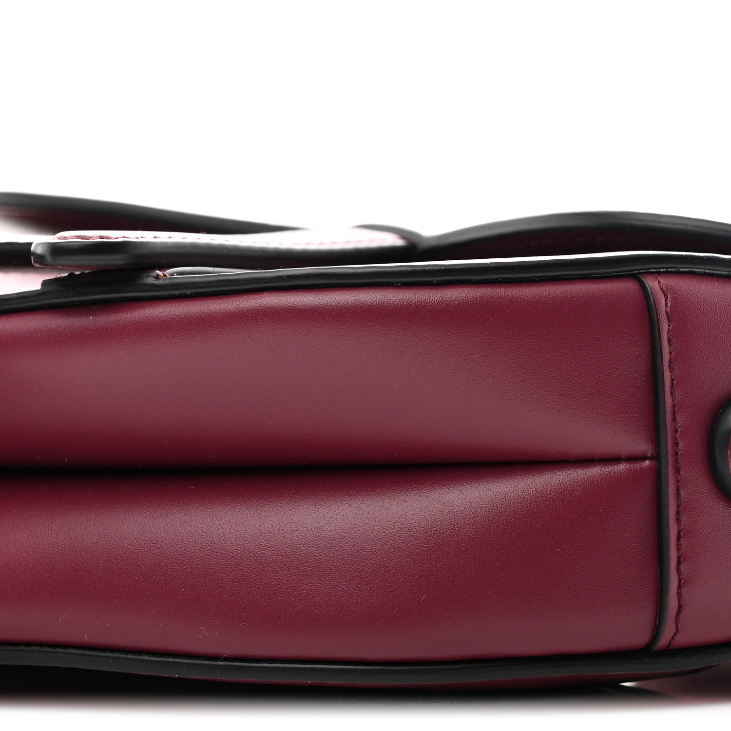 Christian Dior Supple Calfskin Mini Saddle Bag With Strap Purple 10 of 10
