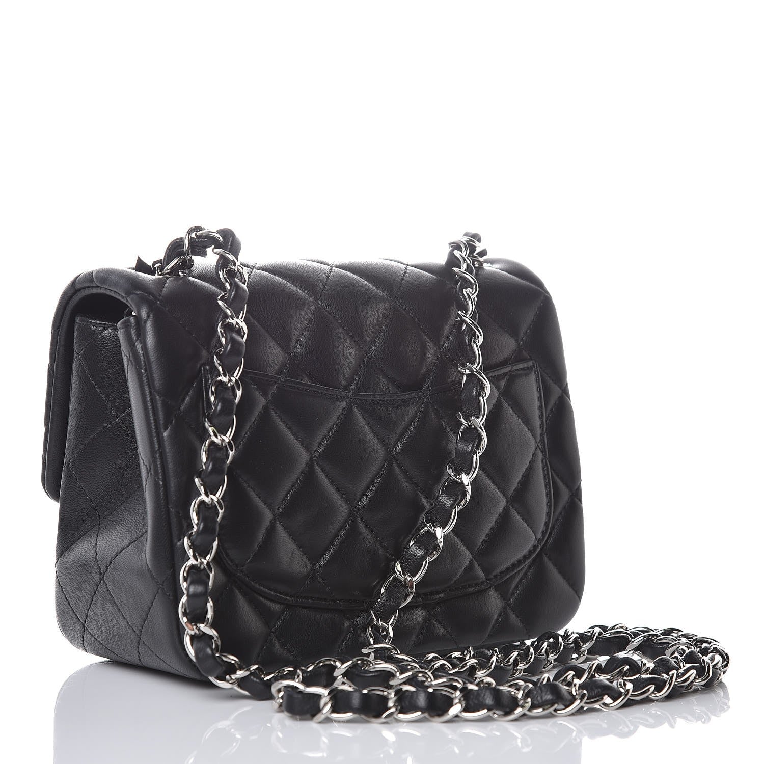 Chanel Lambskin Quilted Mini Square Flap Black 3 of 10