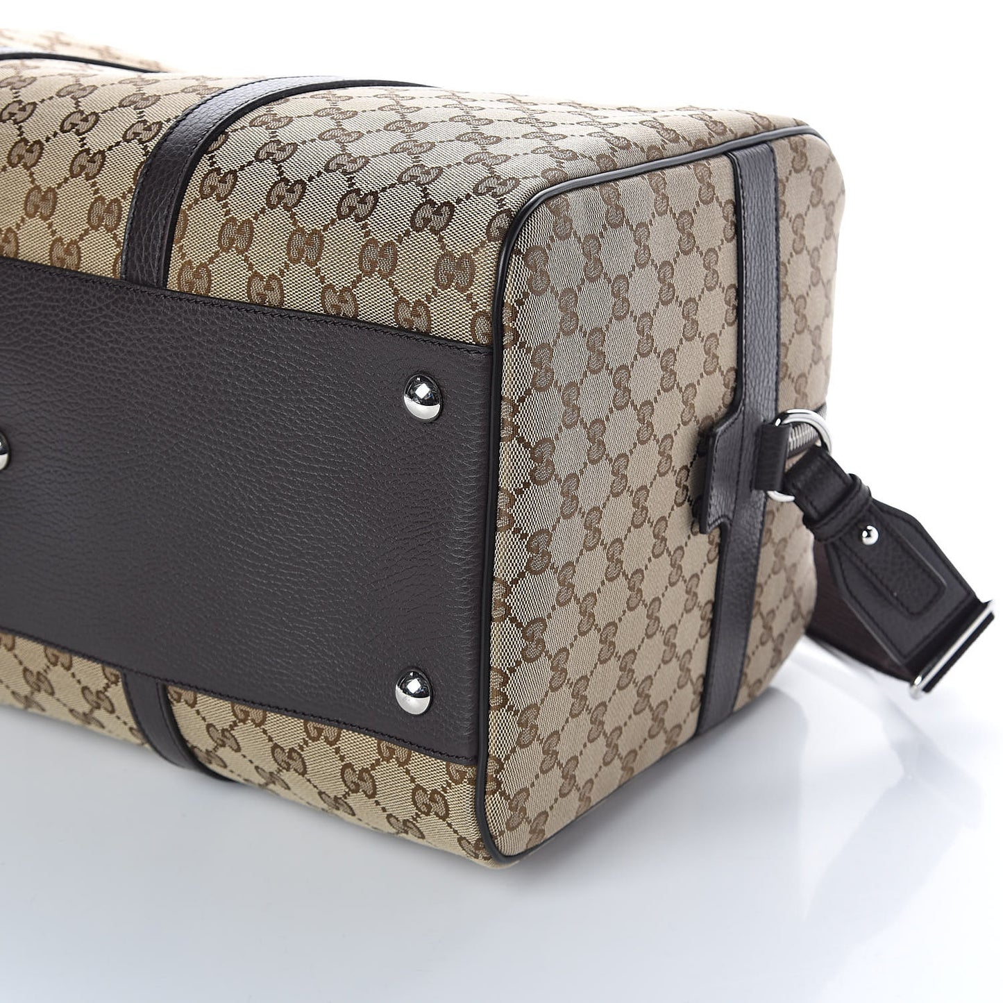 Monogram Dollar Calfskin Boston Duffle Bag Beige Ebony Testa di Moro Marrone Scuro
