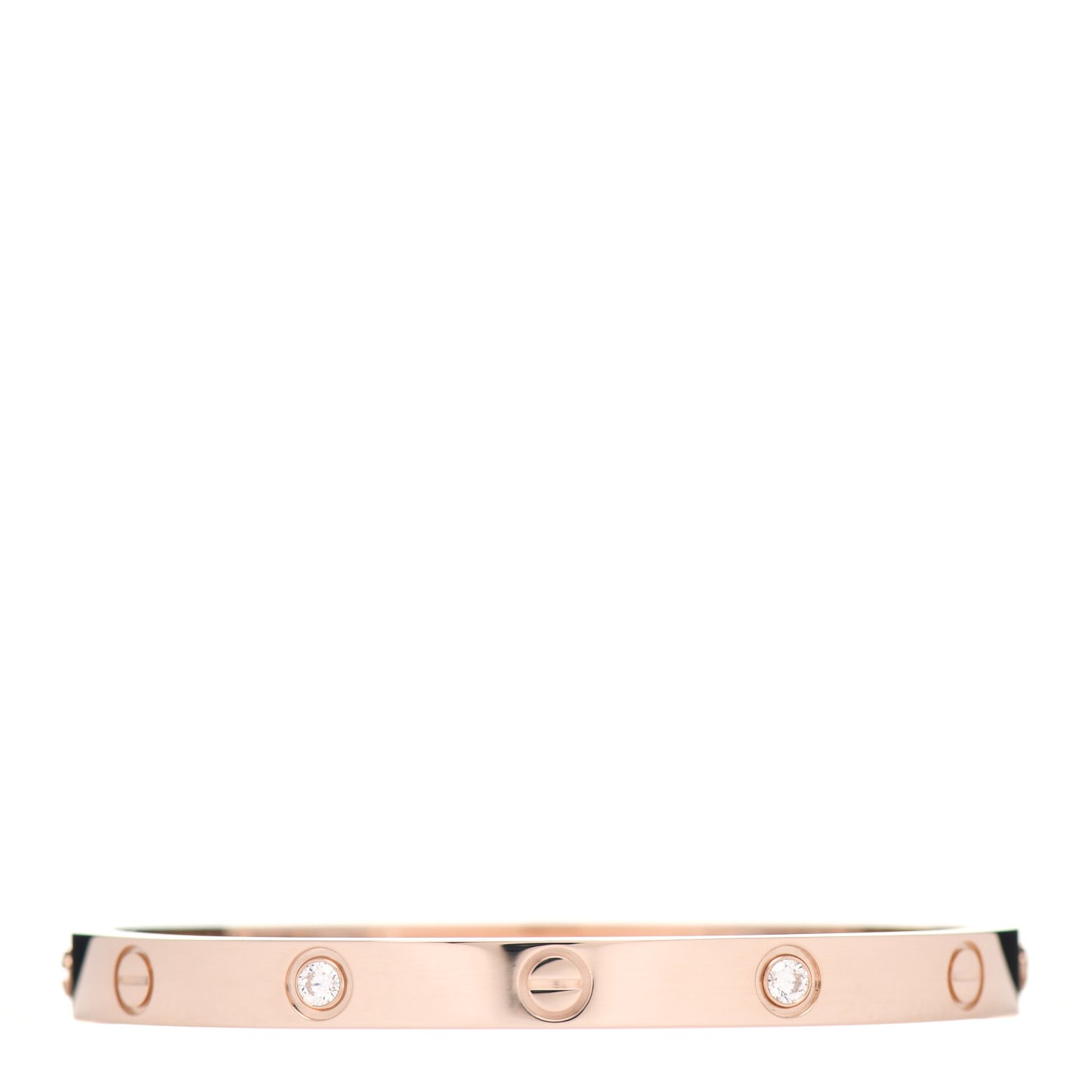 18K Pink Gold 4 Diamond LOVE Bracelet 17