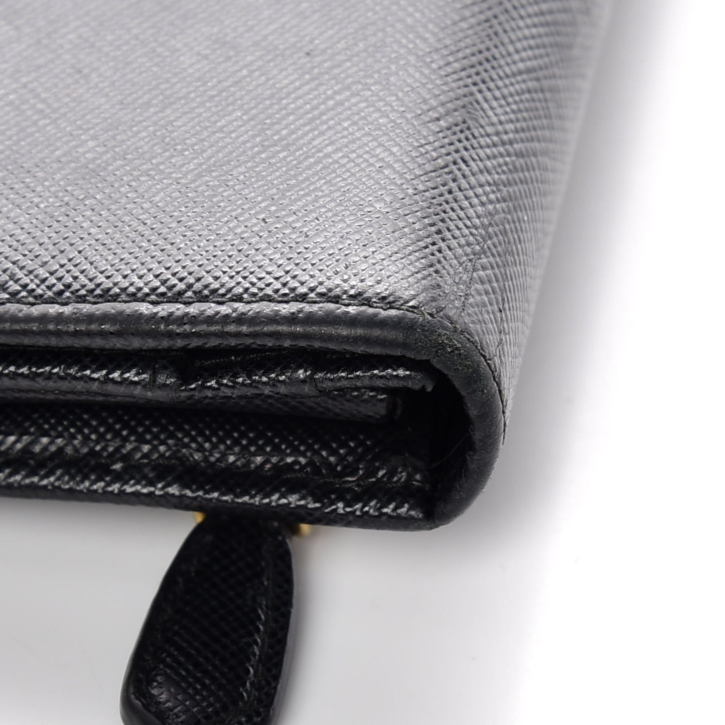 Saffiano Continental Flap Wallet Black