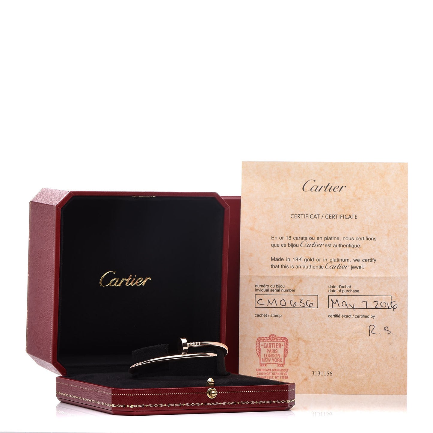 18K Pink Gold Juste Un Clou Bracelet 17