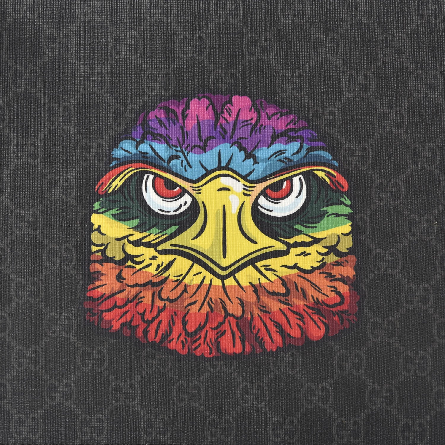 Gucci GG Supreme Monogram Rainbow Eagle Documents Holder Black Grey Multicolor 8 of 10