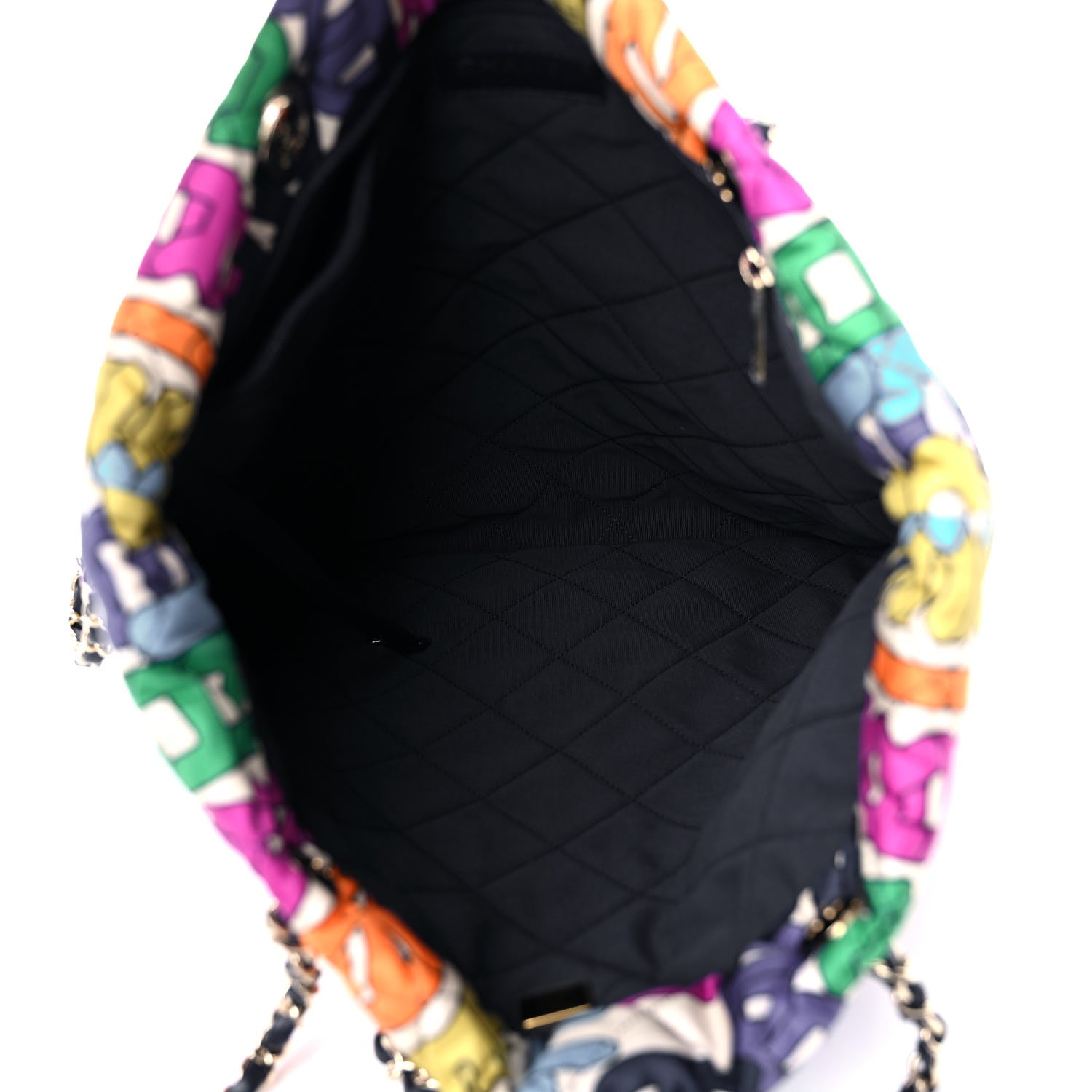 Chanel Printed Silk CC Tote Multicolor 5 of 9