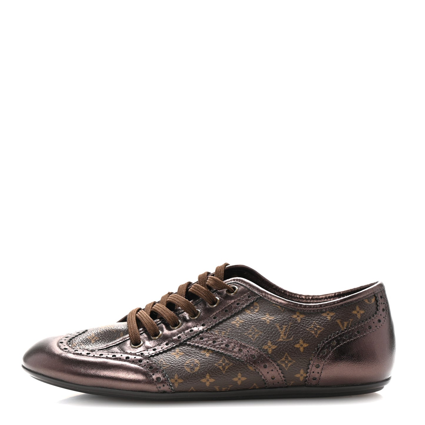 Calfskin Monogram Lyrics Sneakers 38 Bronze