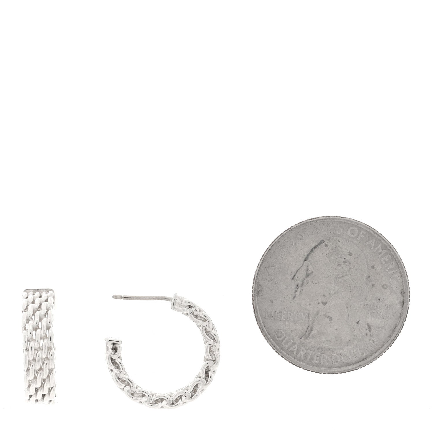 Tiffany Sterling Silver Narrow Somerset Hoop Earrings 2 of 5