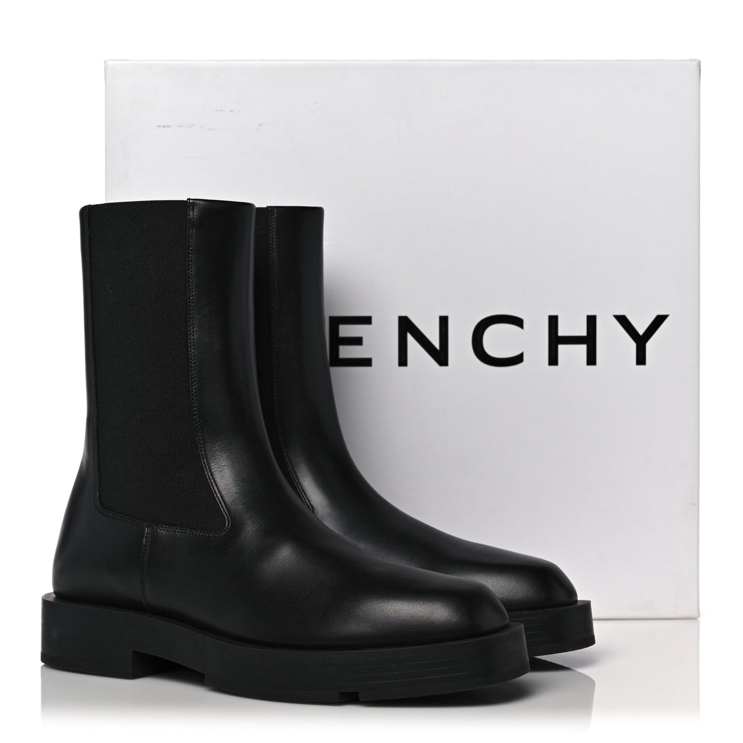 Square Chelsea Boots 40 Black