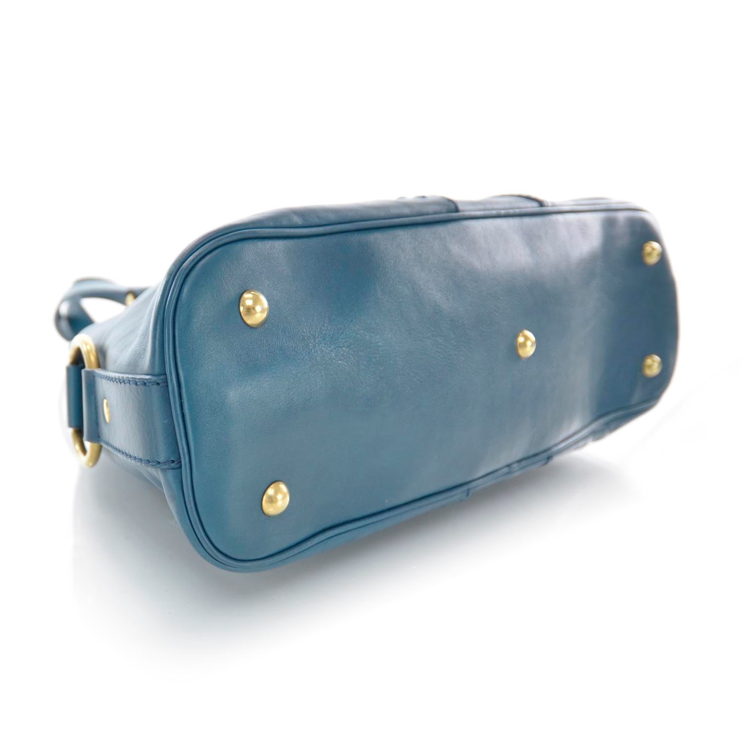 Saint Laurent Leather Small Muse Turquoise 4 of 9