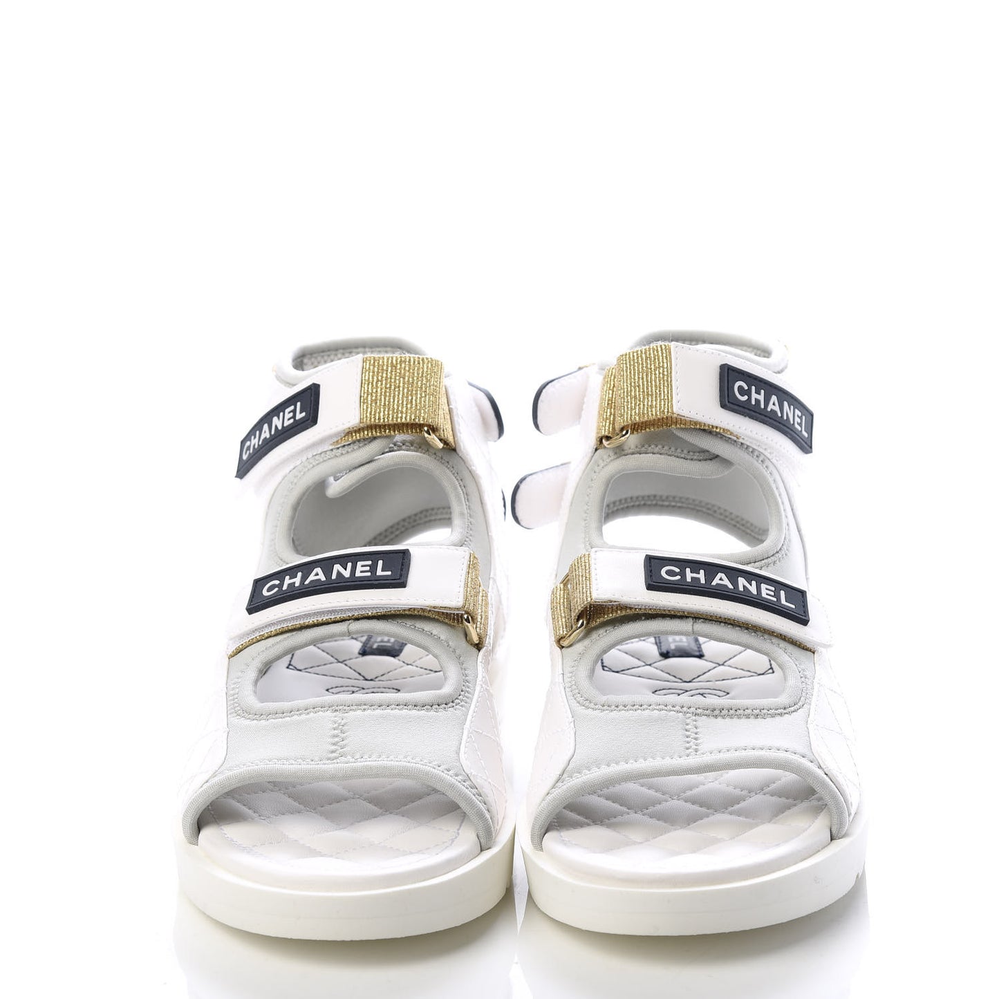 Goatskin Fabric Gladiator Sandals 40 Grey Navy Blue