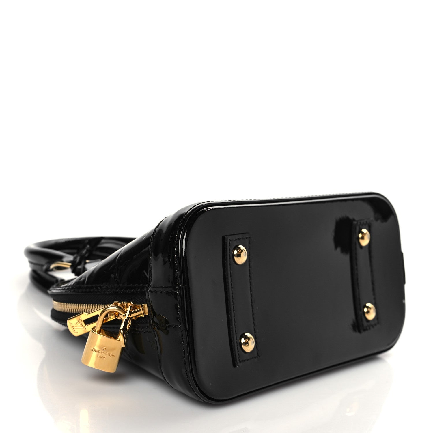 Louis Vuitton Vernis Alma BB Noir Magnetique 4 of 11