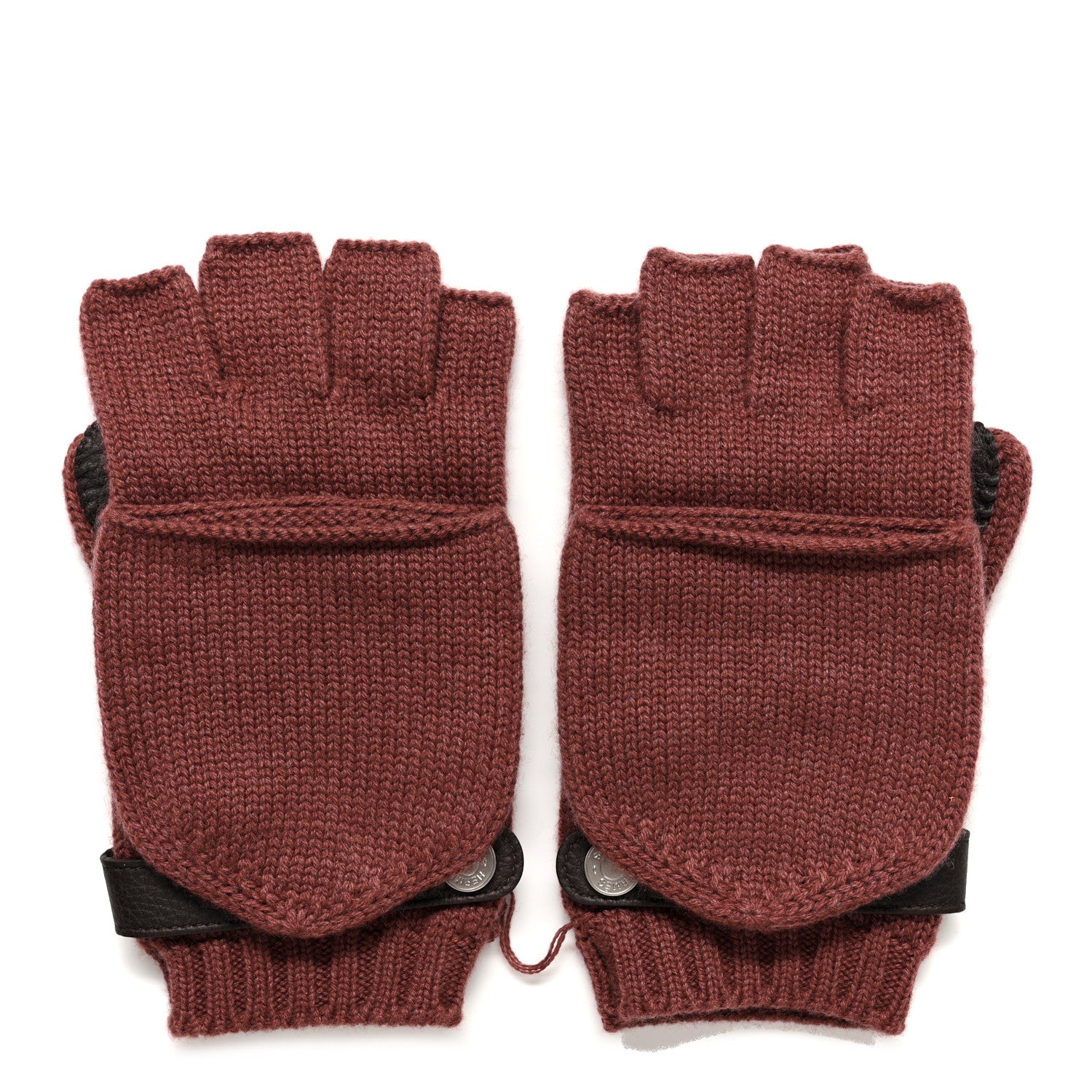 Hermes Cashmere Deerskin Baltimore Gloves M Rouge H Ebene 3 of 5