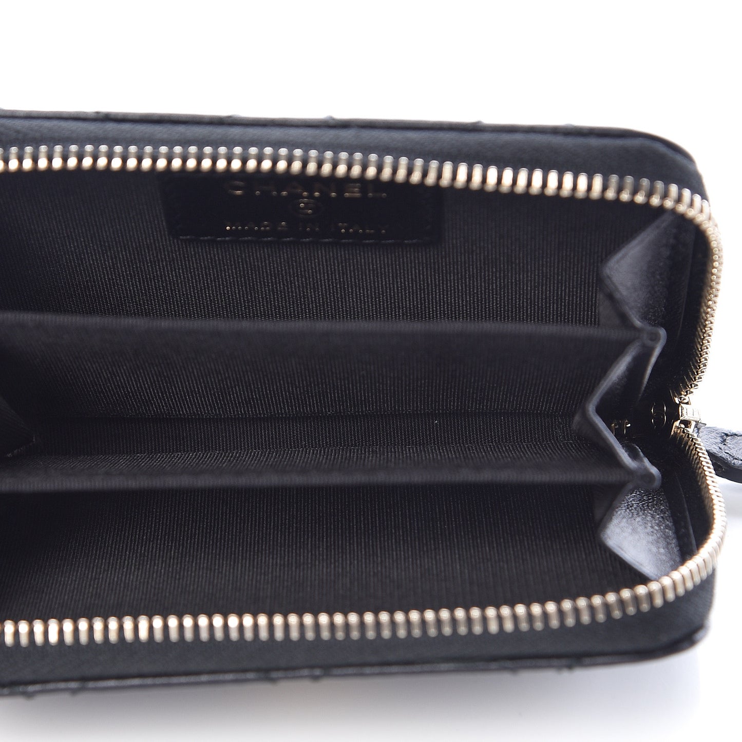 Lambskin Lucky Charms Zip Coin Purse Black