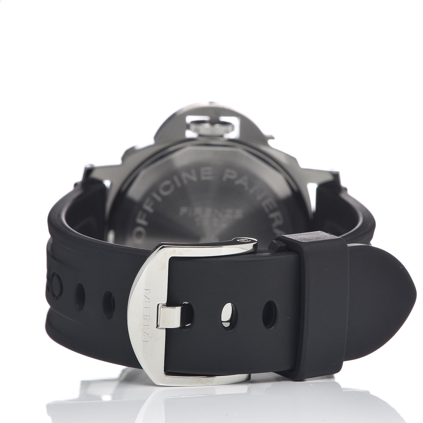 Stainless Steel Rubber 44mm Luminor Base Logo Manual Winding Watch Black PAM00773