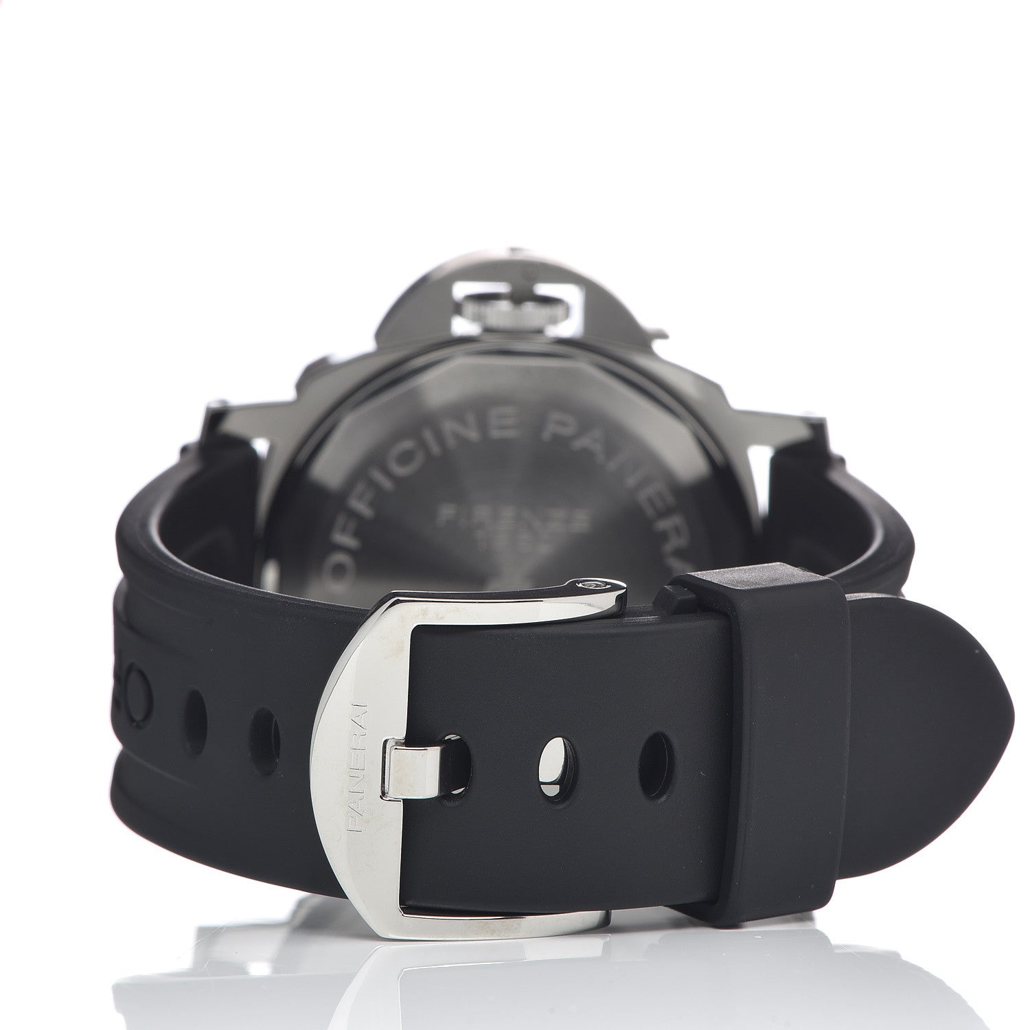 Panerai Stainless Steel Rubber 44mm Luminor Base Logo Manual Winding Watch Black PAM00773 4 of 6