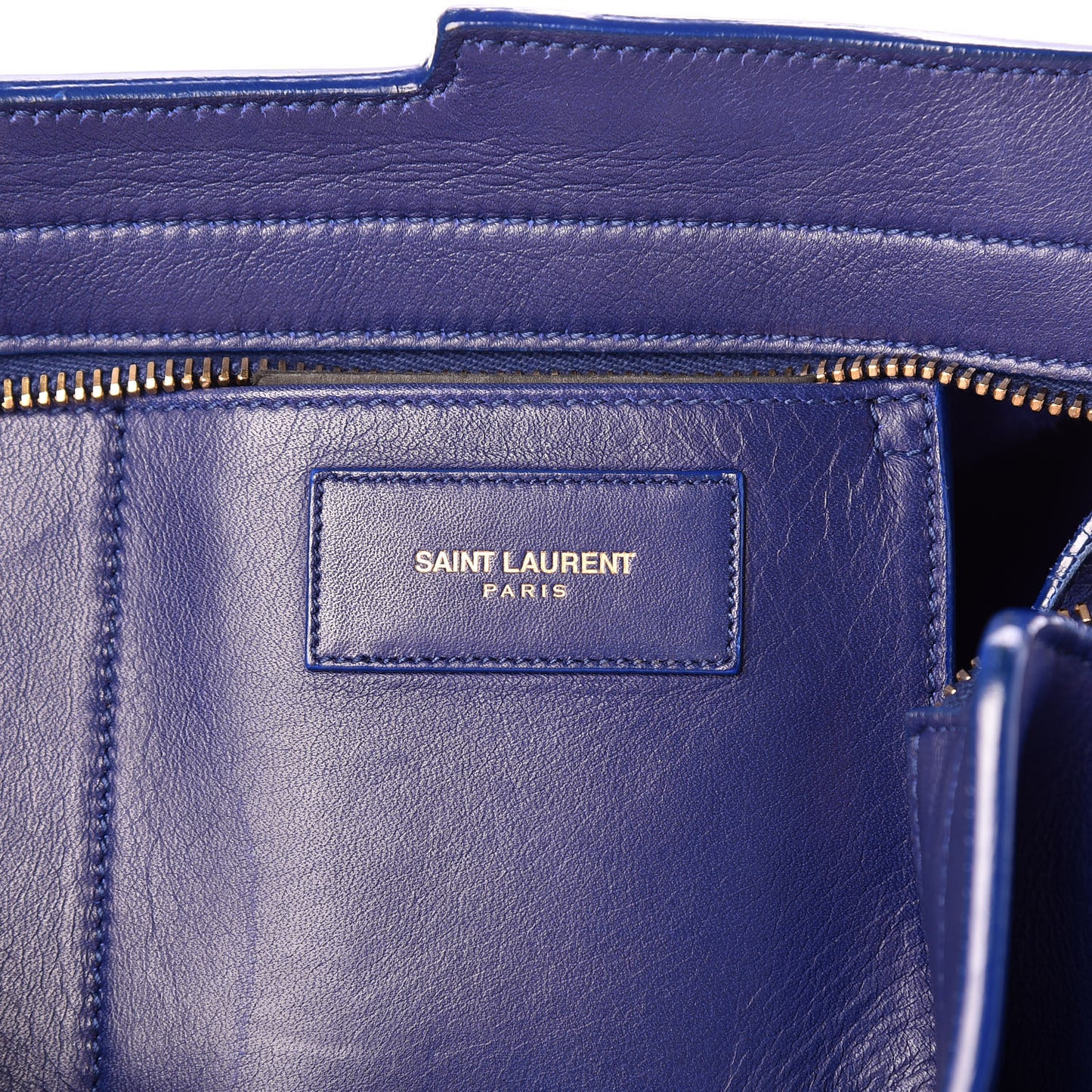 Calfskin Small Classic Y Cabas Royal Blue