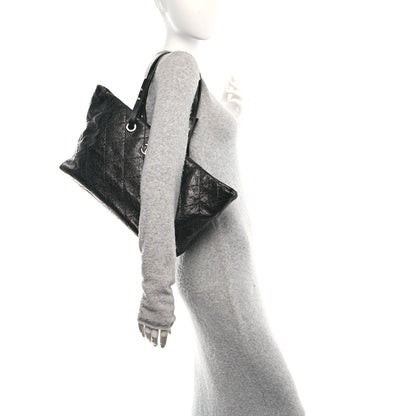 Chanel Glazed Calfskin Large On The Road Tote Black 2 of 10