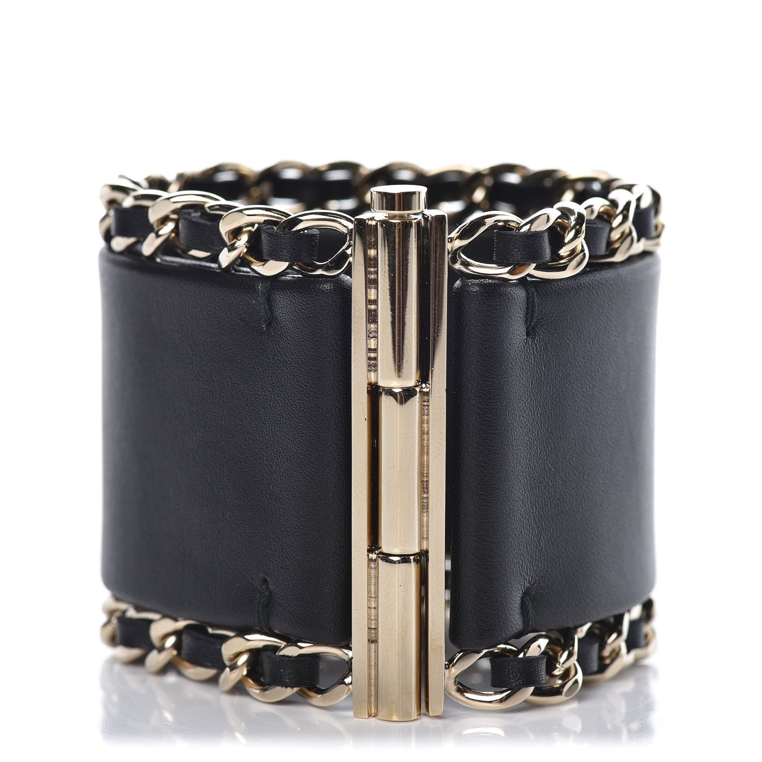 Chanel Calfskin CC Chain Bracelet M Black 3 of 6