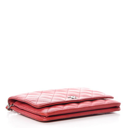 Chanel Caviar Quilted Wallet on Chain WOC Red 4 of 18