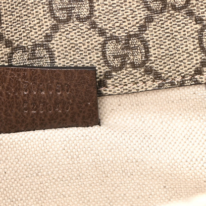 Gucci GG Supreme Monogram Web Small Neo Vintage Double Flap Messenger Bag Beige New Acero 9 of 13