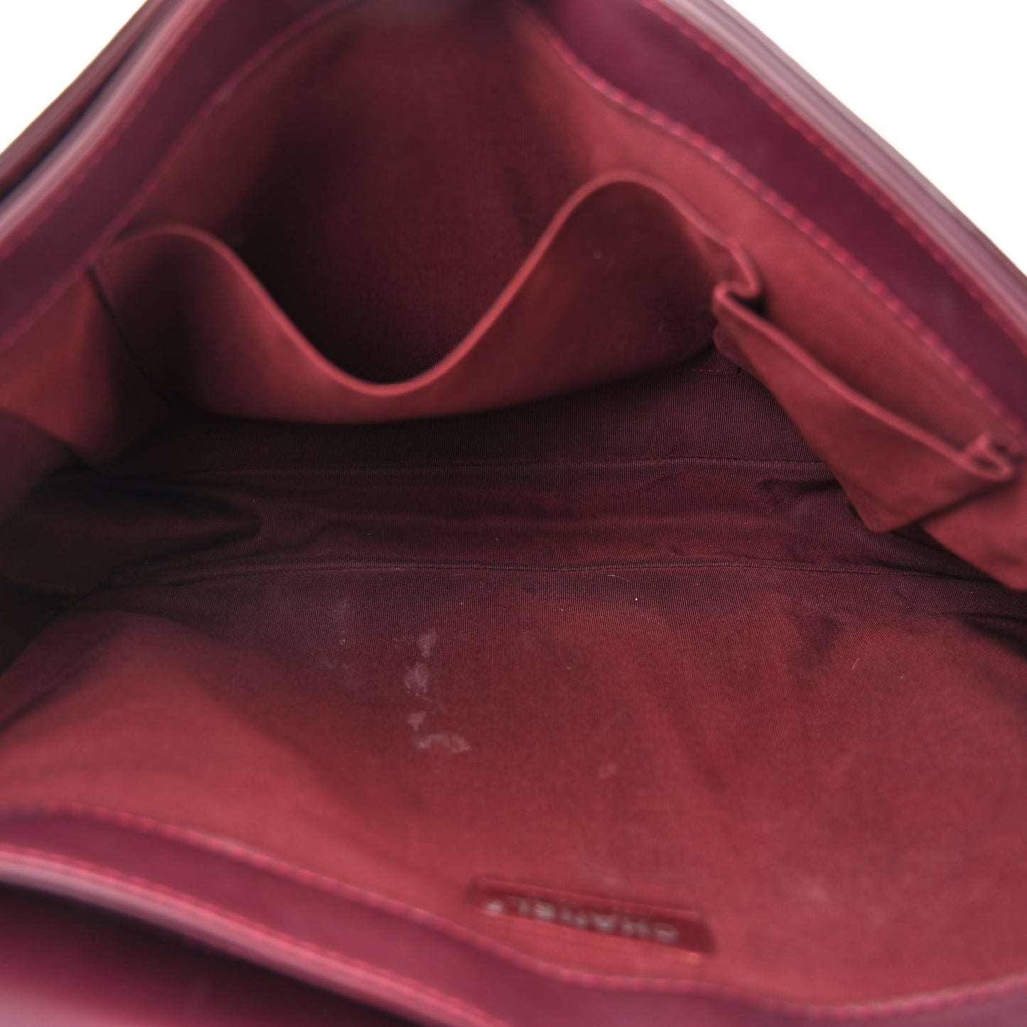 Patent Large Boy Reverso Flap Burgundy