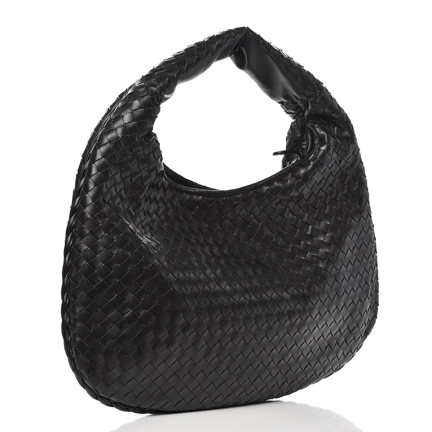 Nappa Intrecciato Medium Veneta Hobo Black