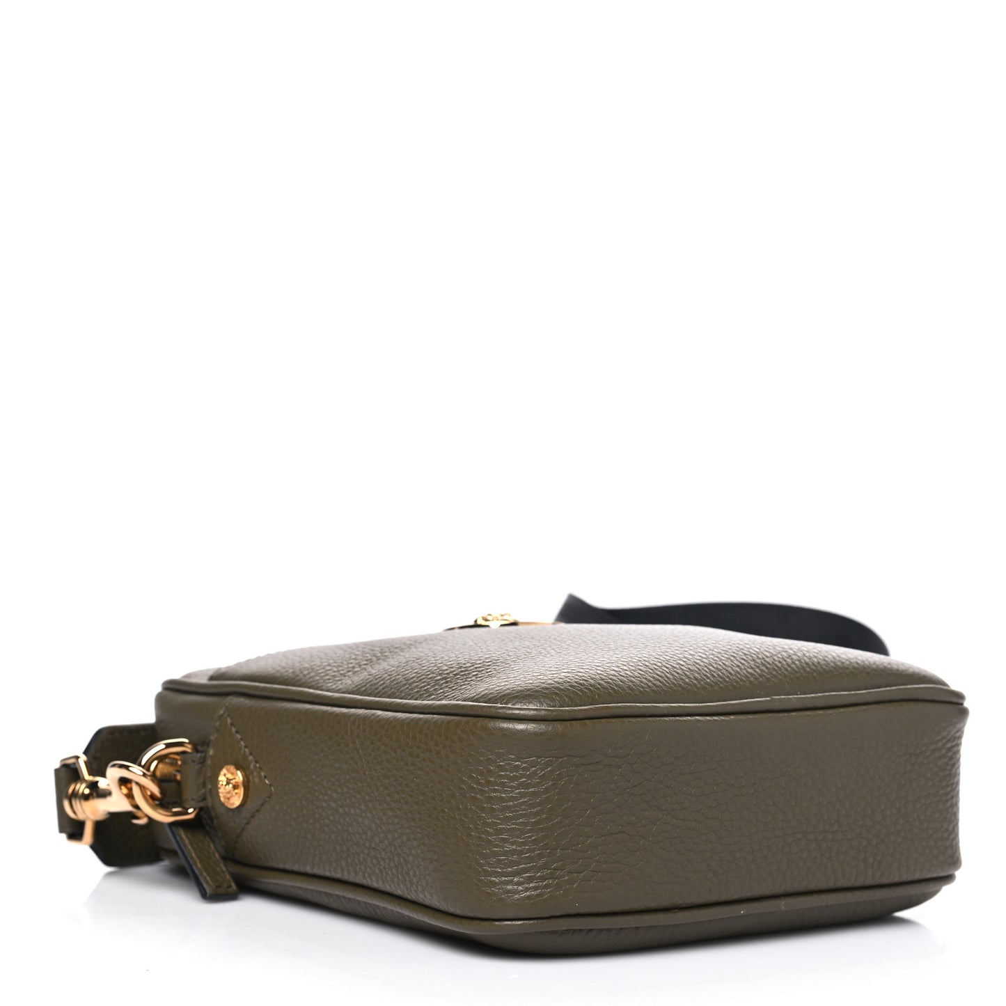 Grained Calfskin Small Medusa Messenger Bag Khaki