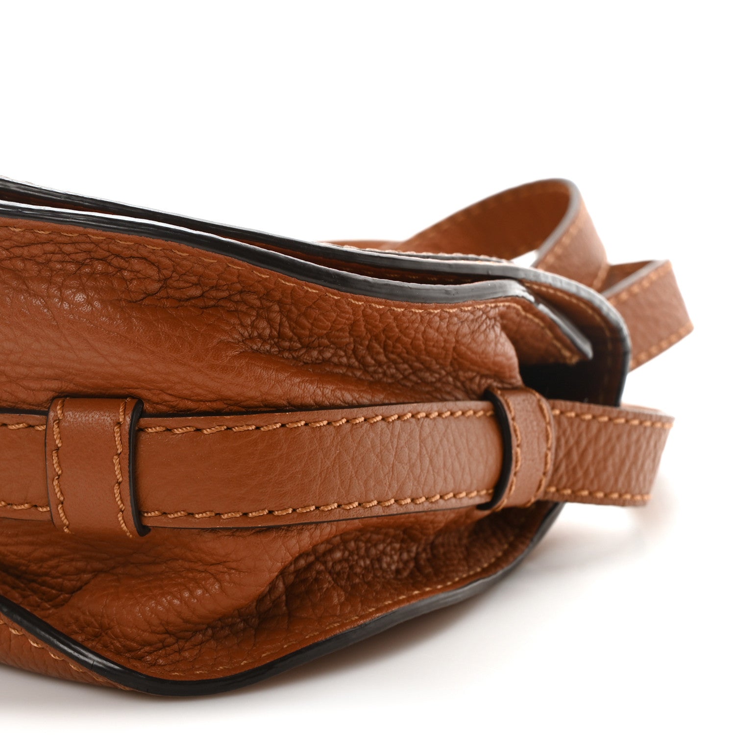 Chloe Calfskin Mini Marcie Round Crossbody Bag Tan 10 of 10