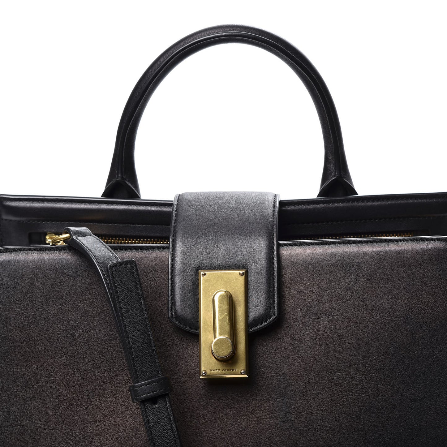 Calfskin Small West End Top Handle Bag Black