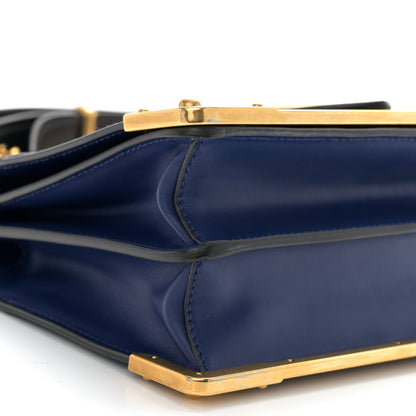 Prada City Calf Saffiano Cahier Bag Bluette Black 8 of 9