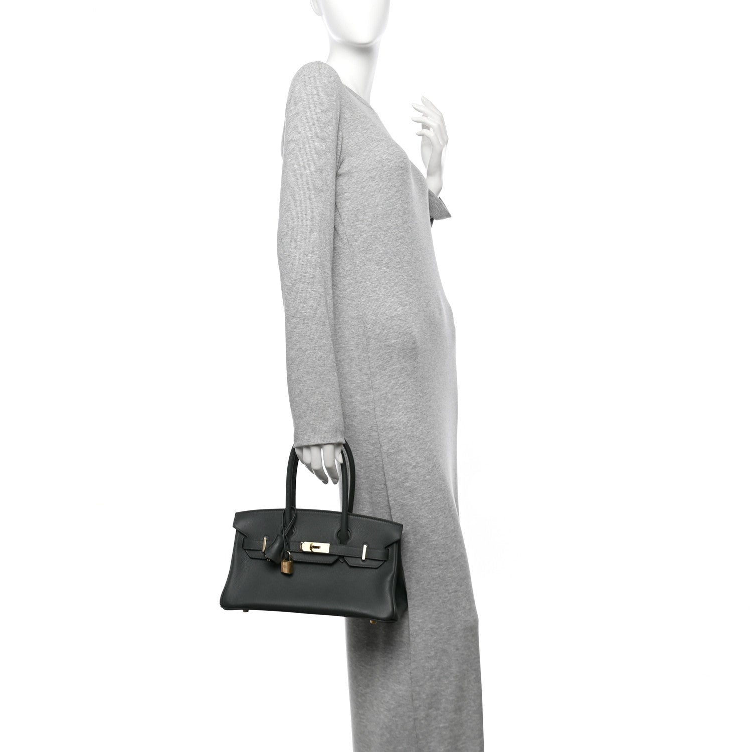 Hermes Evercolor Shoulder Birkin Light 29 Vert Mangrove 2 of 11