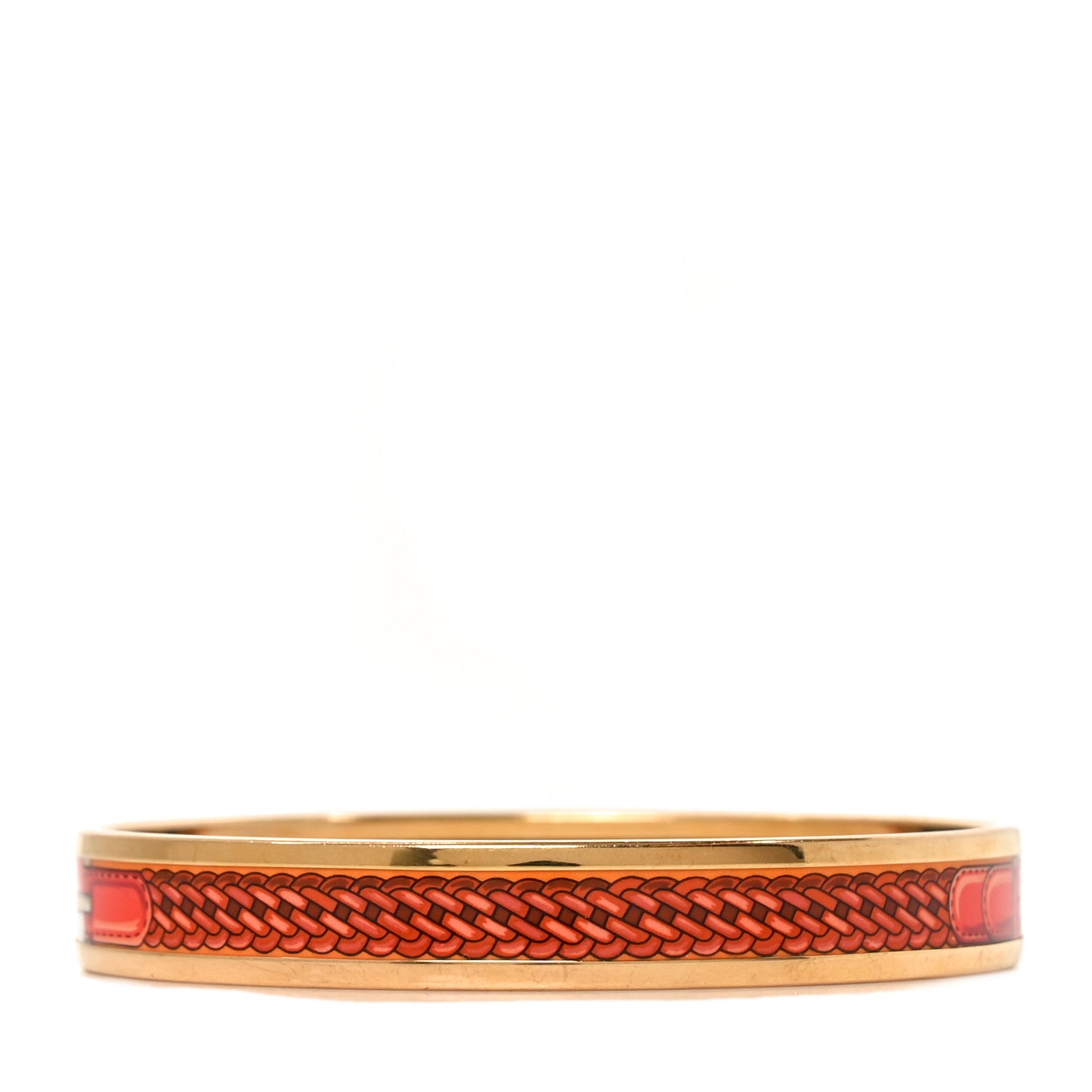 Hermes Enamel Printed Narrow Coaching Bracelet 62 Fibres Et Pelages 3 of 5