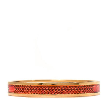 Hermes Enamel Printed Narrow Coaching Bracelet 62 Fibres Et Pelages 3 of 5