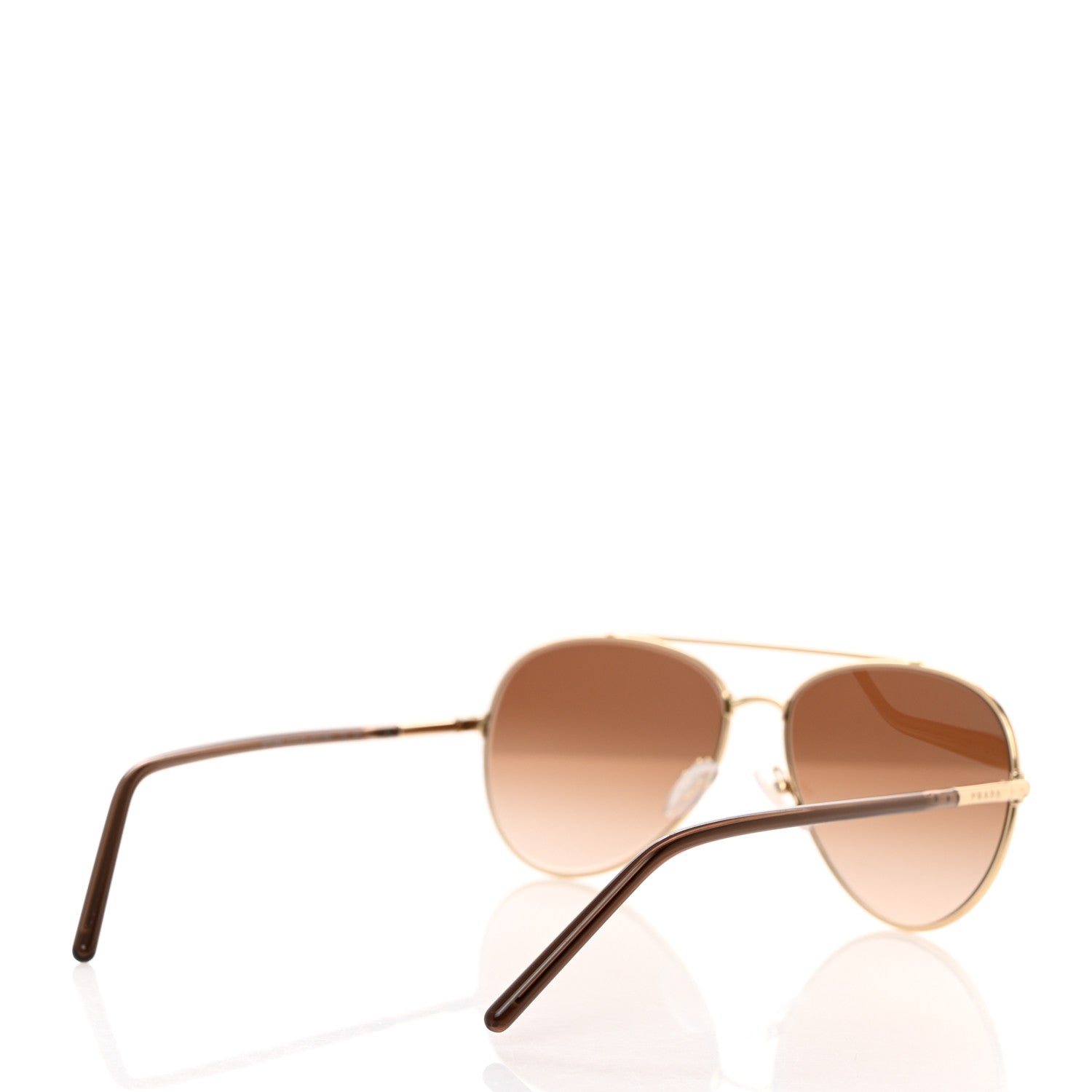 Prada Metal Aviator Sunglasses SPR66X Brown 4 of 8