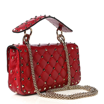 Valentino Garavani Nappa Small Rockstud Spike Shoulder Bag Rosso Valentino 2 of 14