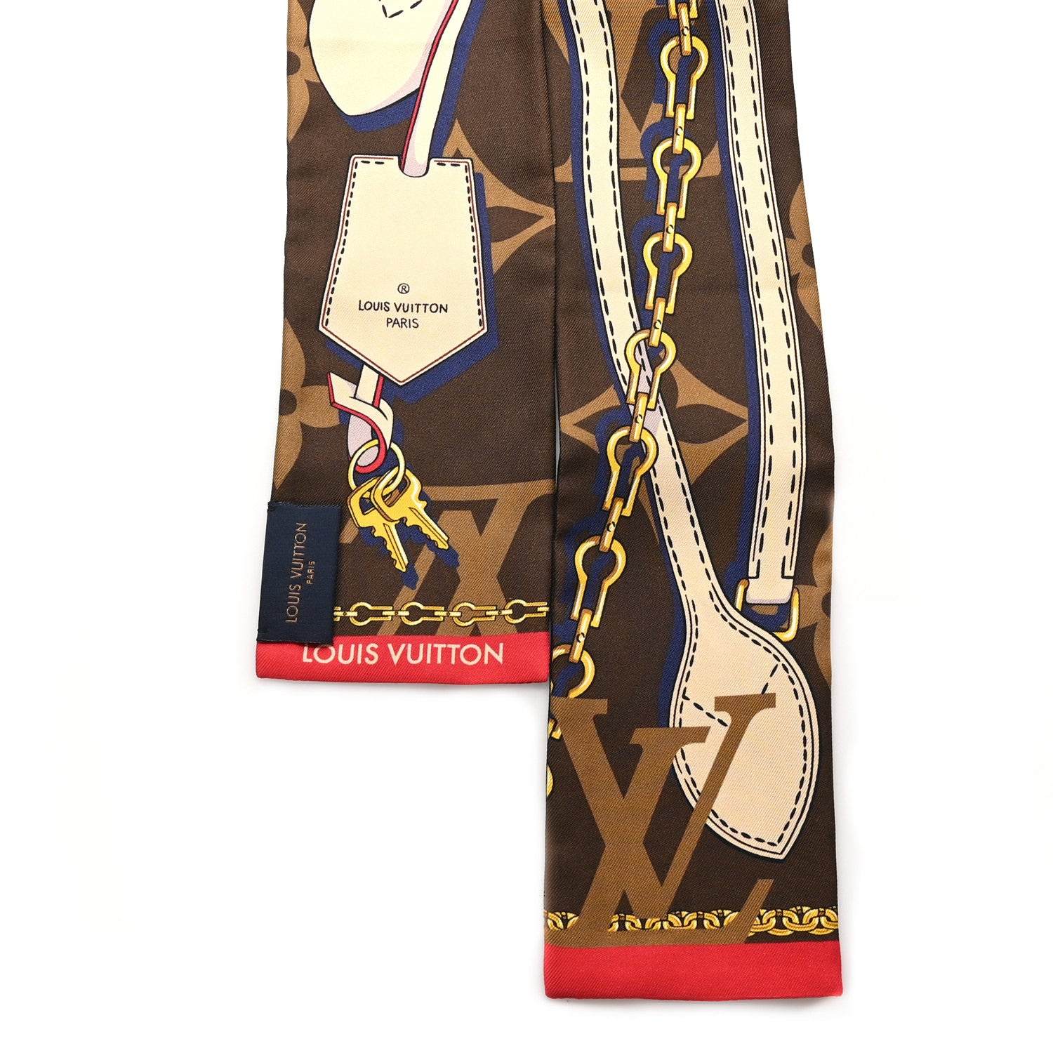 Louis Vuitton Silk Monogram Tribute To Bandeau Marron 2 of 4