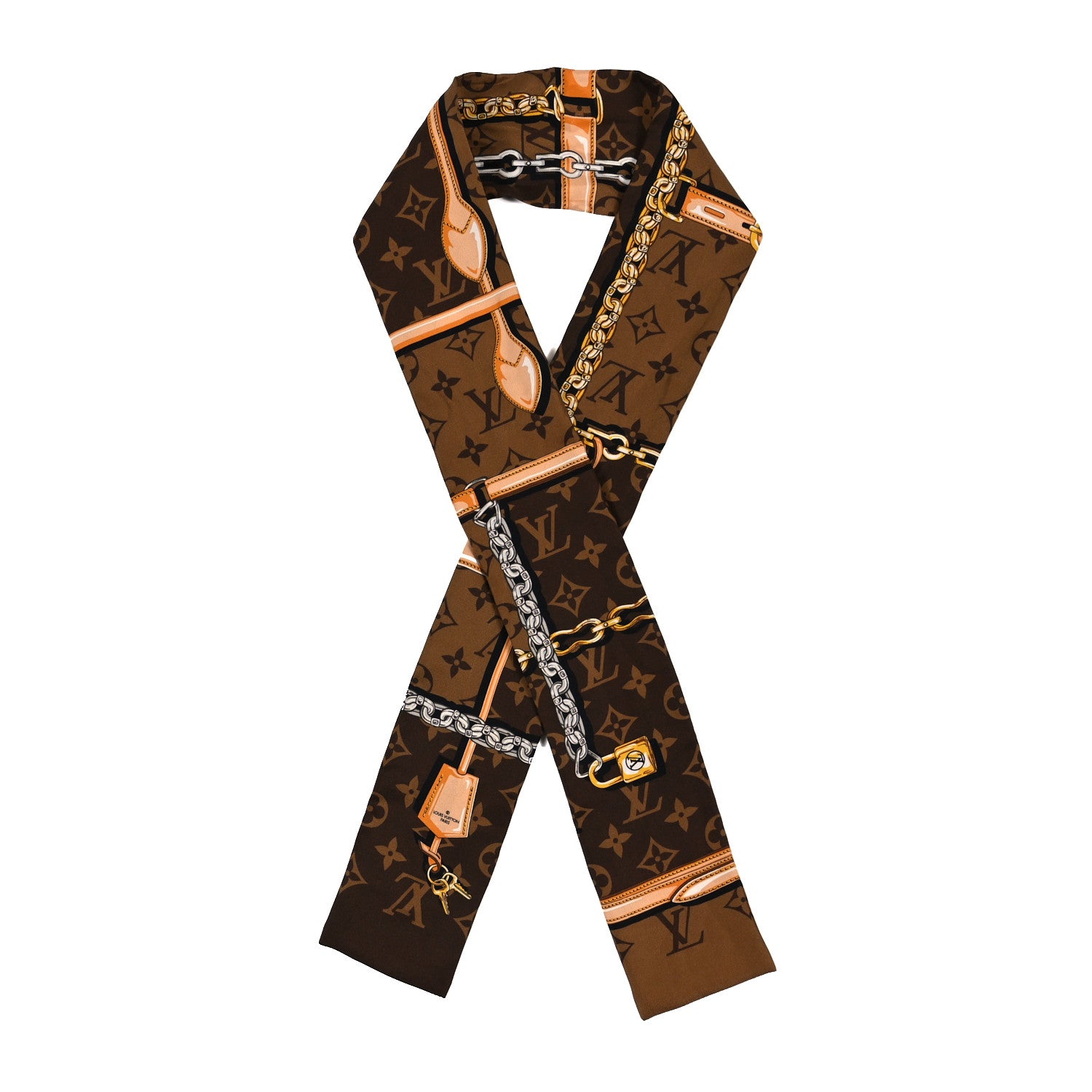 Louis Vuitton Silk Monogram Confidential Bandeau Brown 1 of 3