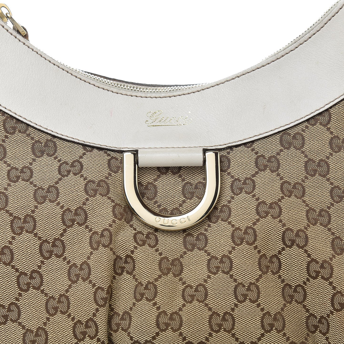 Monogram Large D Gold Hobo Off White