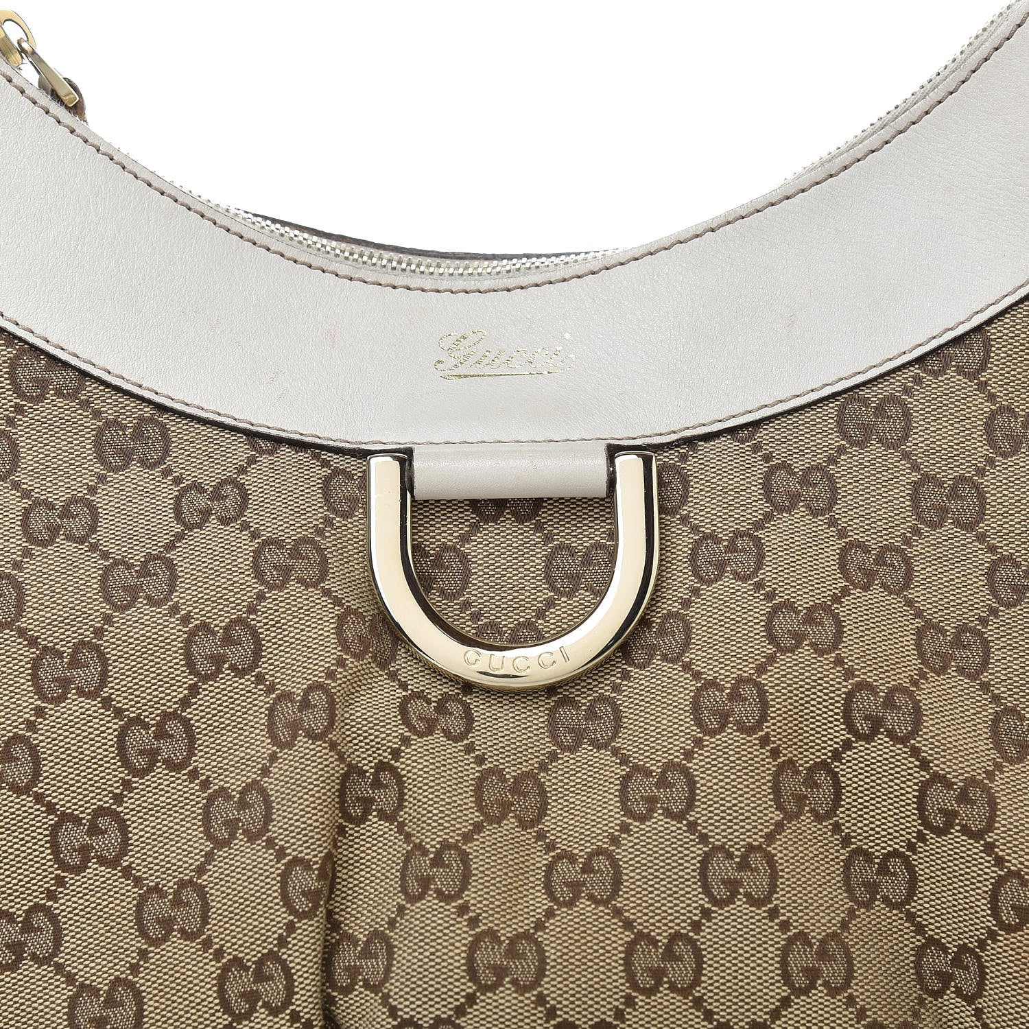 Gucci Monogram Large D Gold Hobo Off White 8 of 20