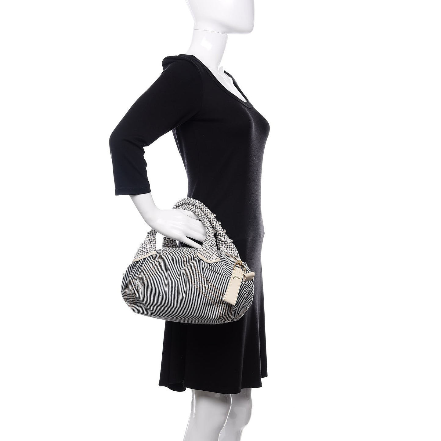 Denim Striped Spy Bowler Blue