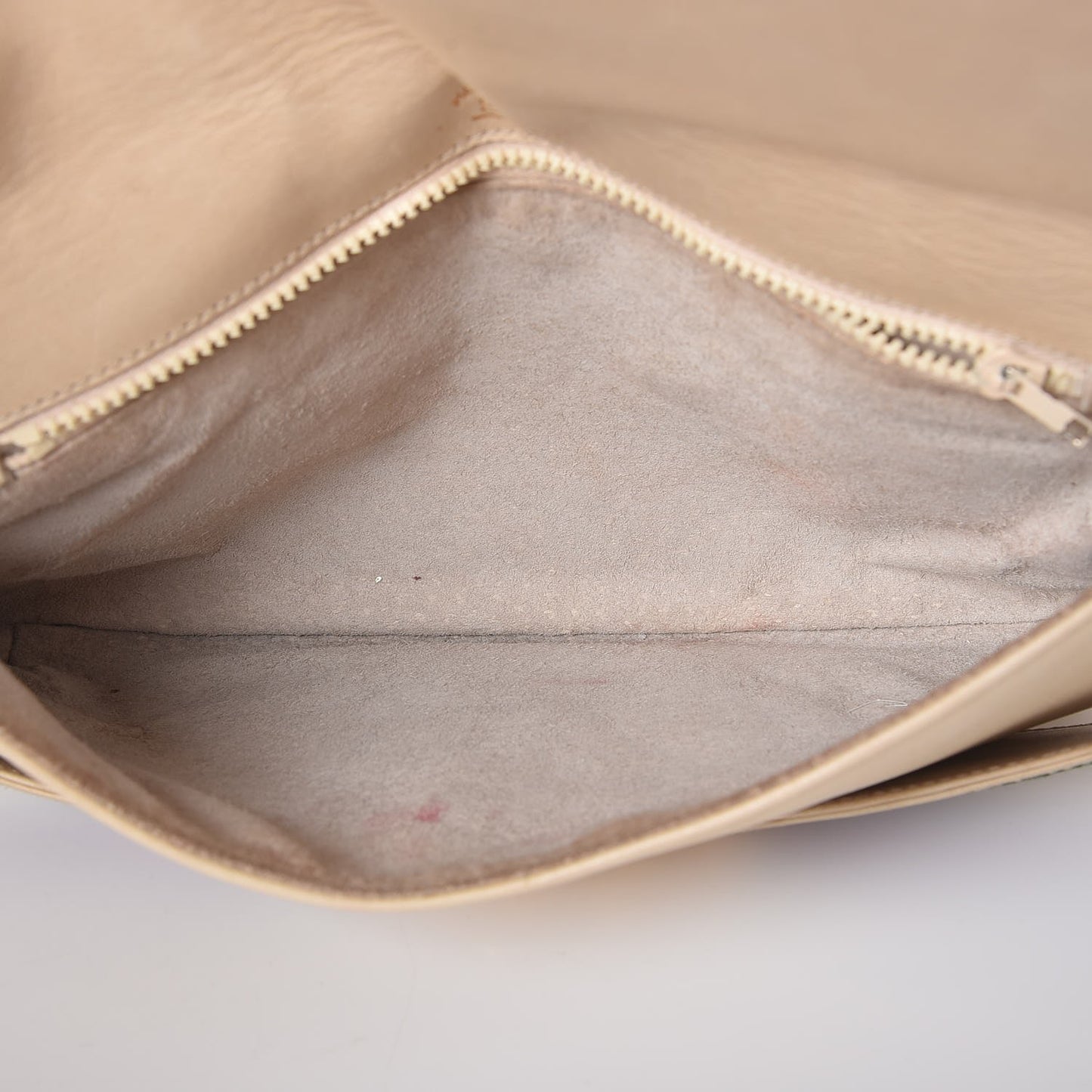 Calfskin Web GG Signature Clutch Beige