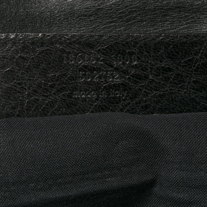 Balenciaga Agneau Giant 21 Silver Hardware Envelope Clutch Black 7 of 13
