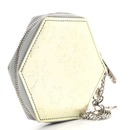 Louis Vuitton Vernis Folcon Snowflake Coin Purse MM Silver 3 of 10