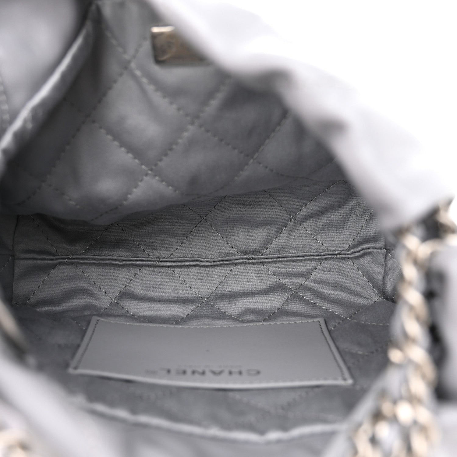 Chanel Shiny Calfskin Quilted Mini Chanel 22 Grey 5 of 11