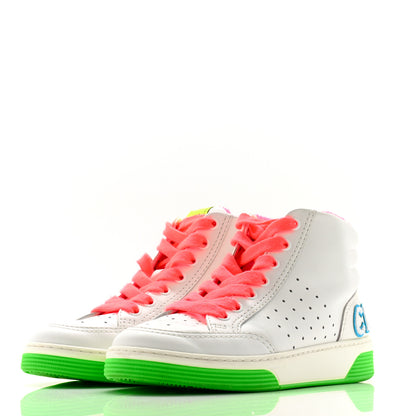Chanel Calfskin Womens Logo High Top Sneakers 36.5 White Multicolor 3 of 9