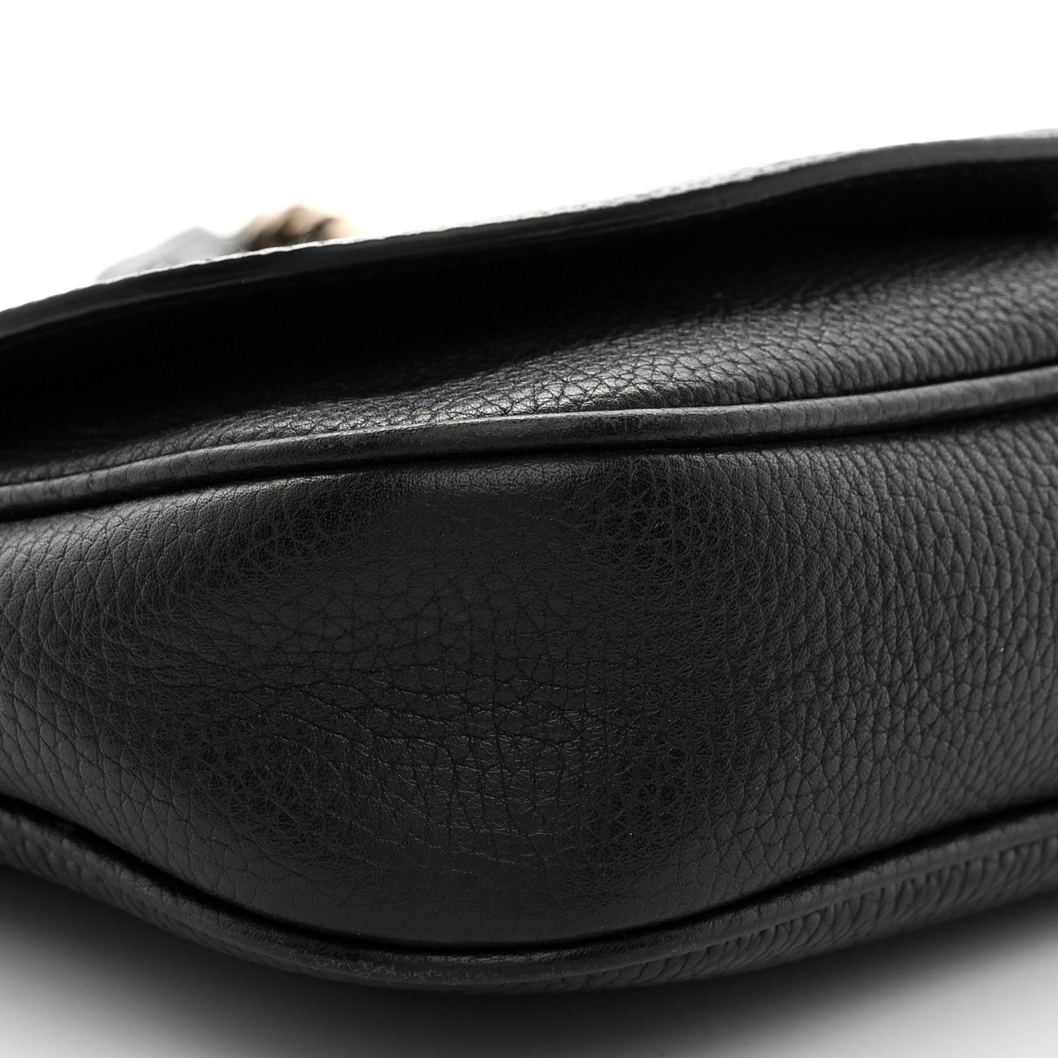 Gucci Pebbled Calfskin Medium Soho Flap Crossbody Black 10 of 11