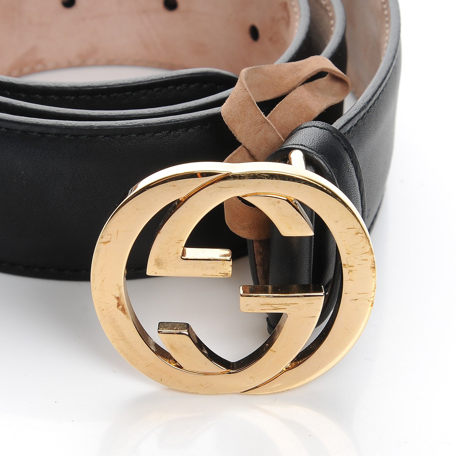 Gucci Calfskin Interlocking G 37mm Belt 85 34 Black 5 of 10