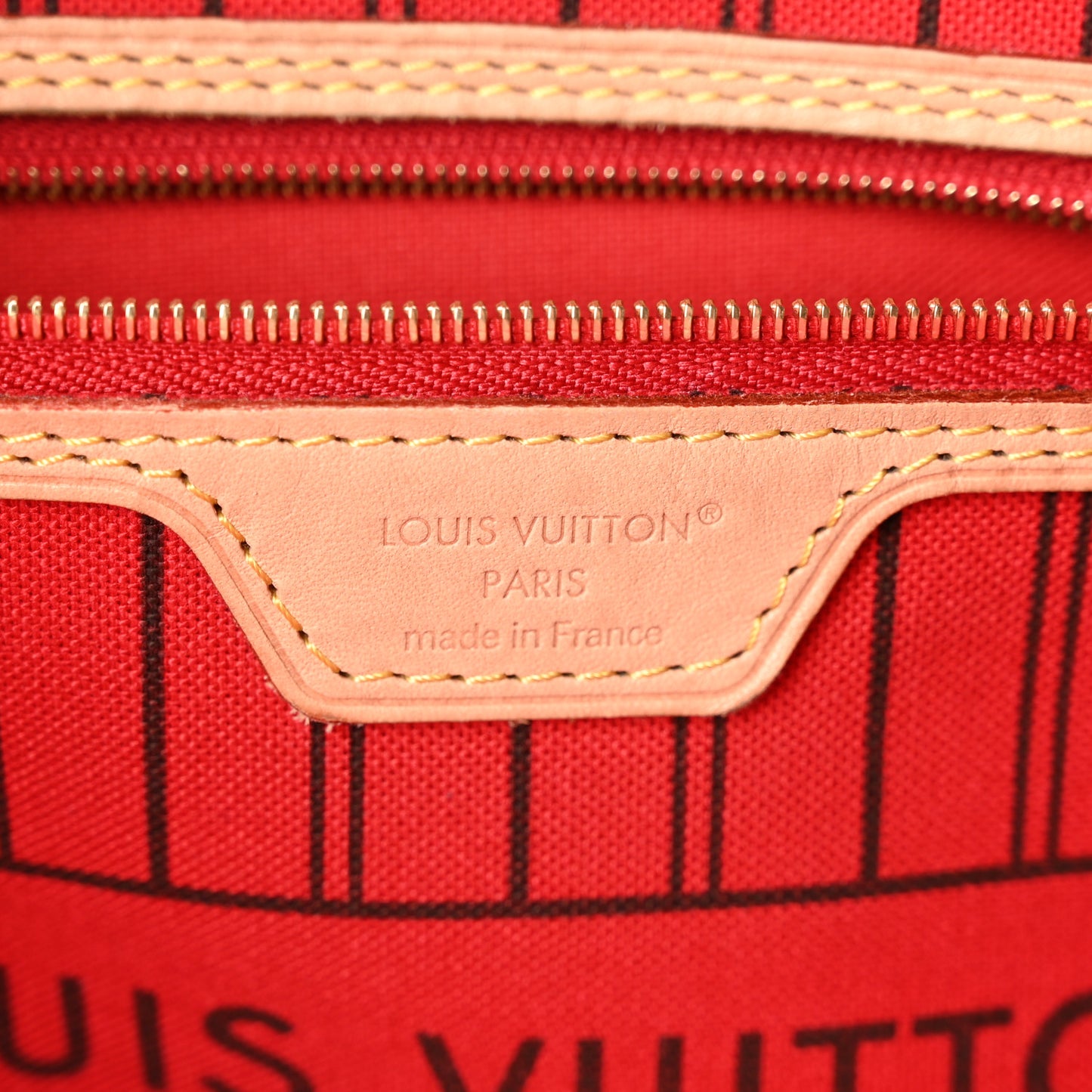 Monogram Inside Out Neverfull Bandouliere MM Rouge Sari