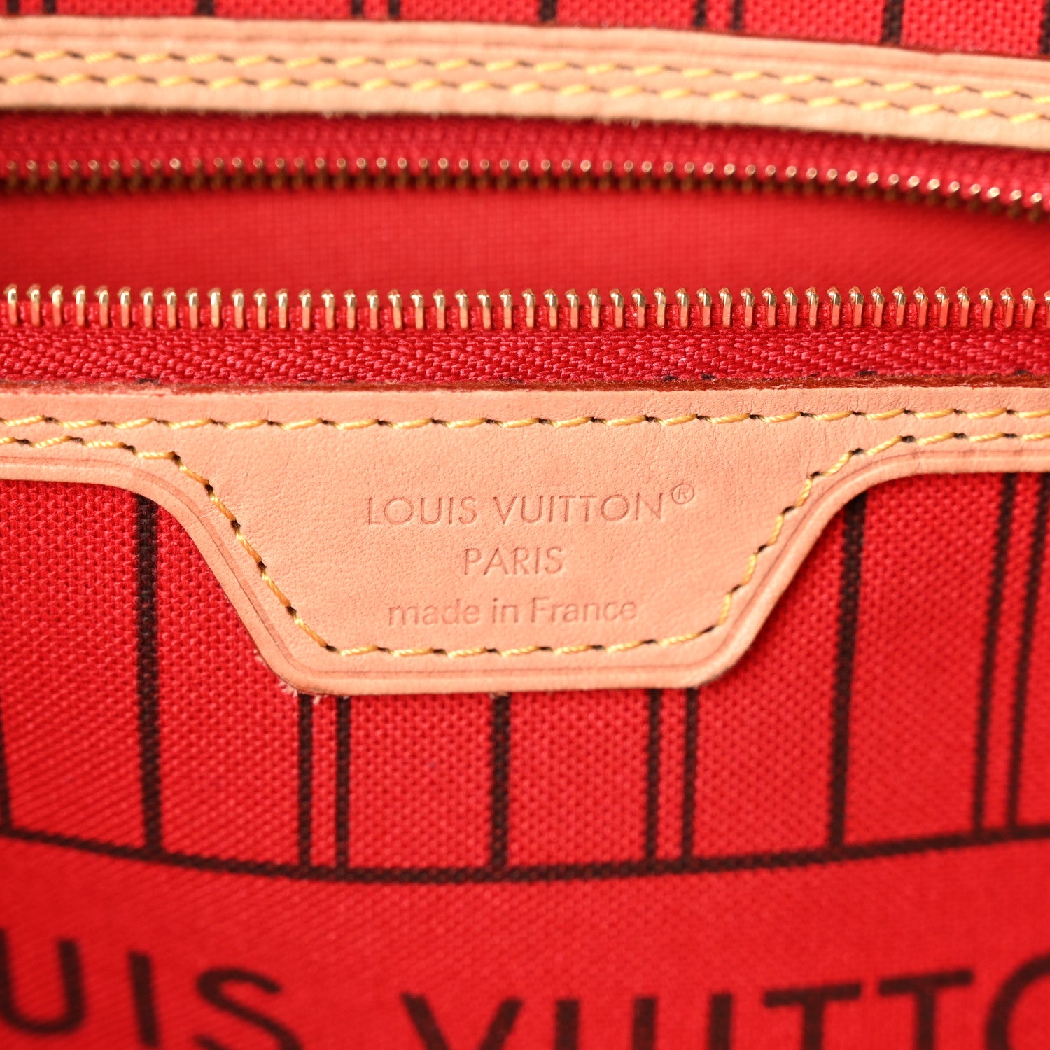 Louis Vuitton Monogram Inside Out Neverfull Bandouliere MM Rouge Sari 6 of 9
