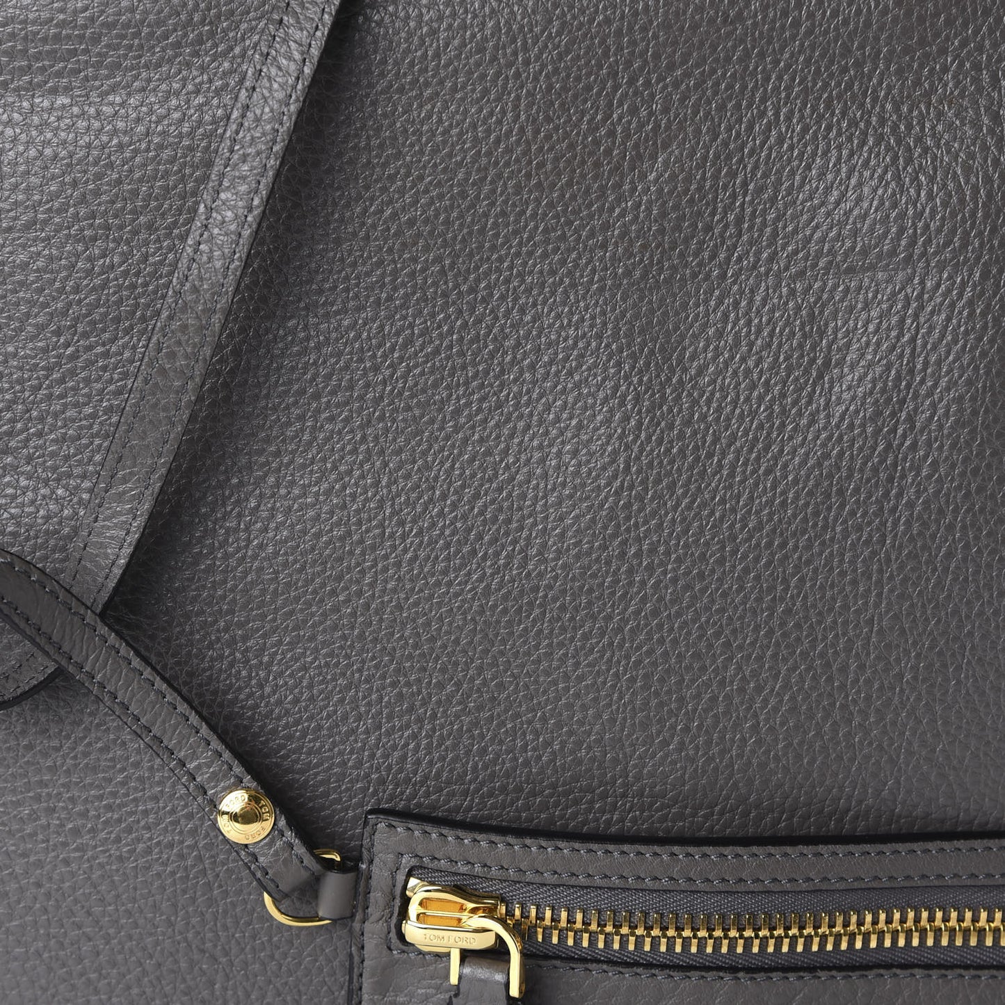 Calfskin Large Alix Padlock Zip Shoulder Bag Graphite